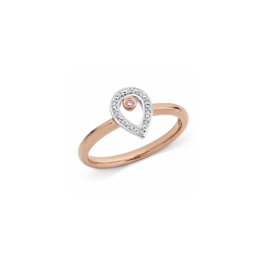 Pink Diamond dress ring - 9K Rose Gold